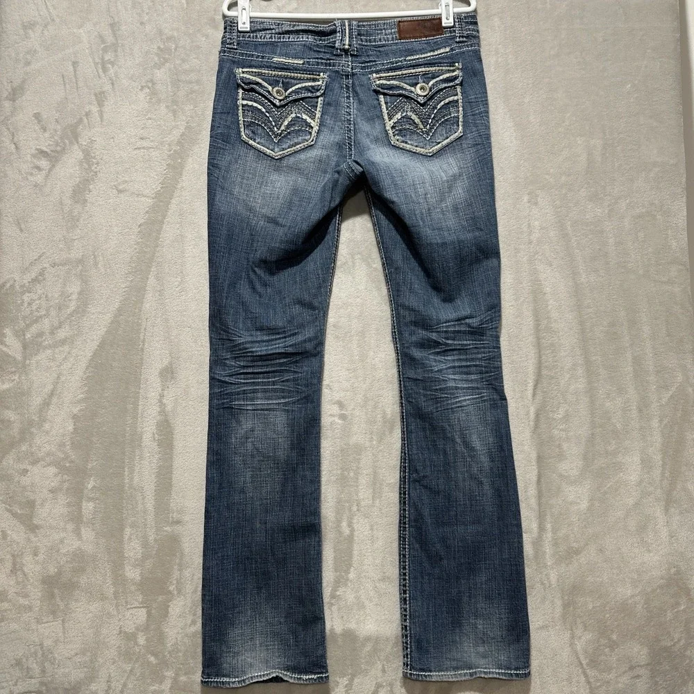 Hydraulic Premium Denim Jeans Women's‎ 10 Blue Slim Bootcut Low Rise Whiskering